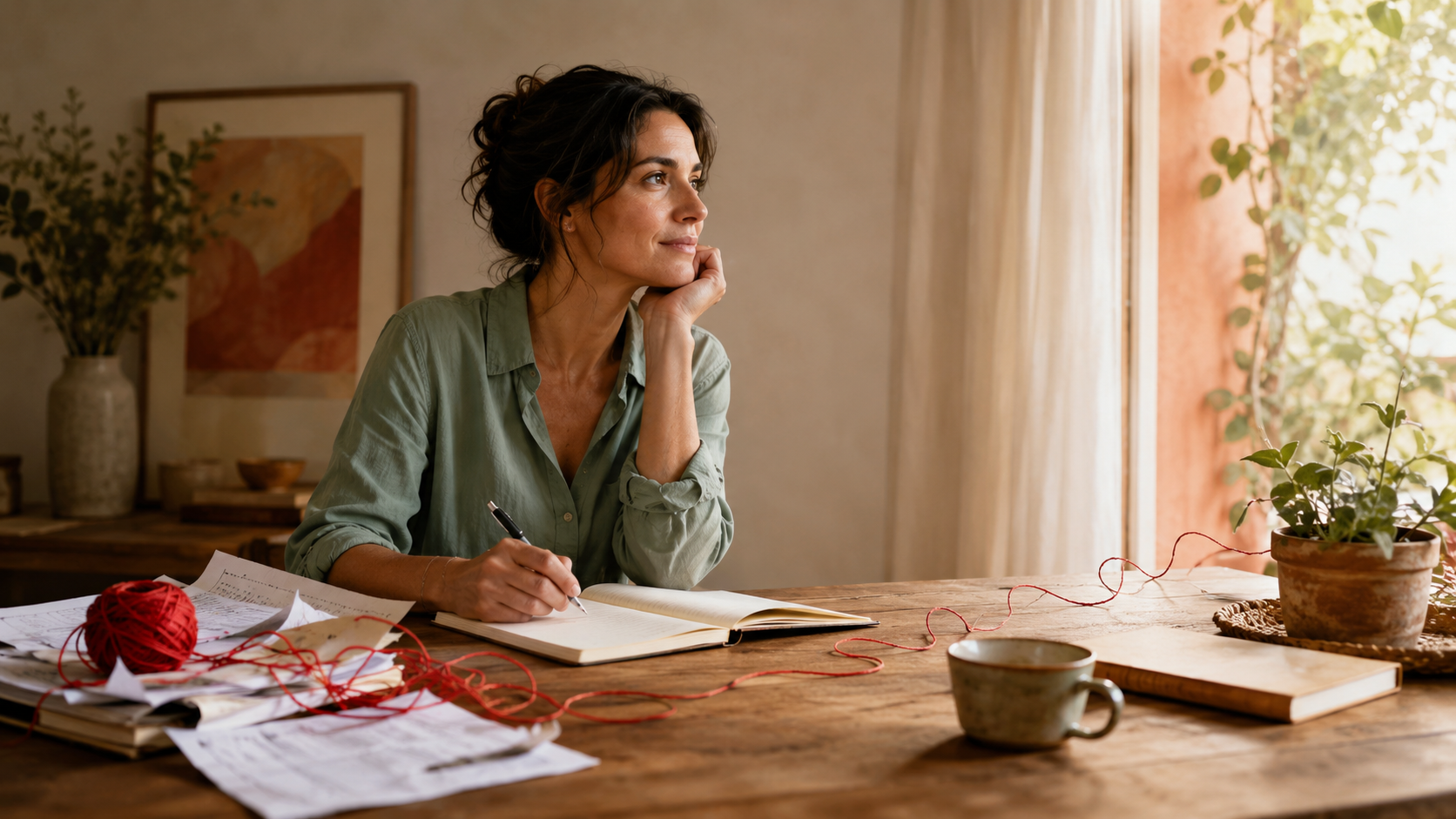 Mujer aprendiendo italiano de forma consciente, sin presión ni autoexigencia